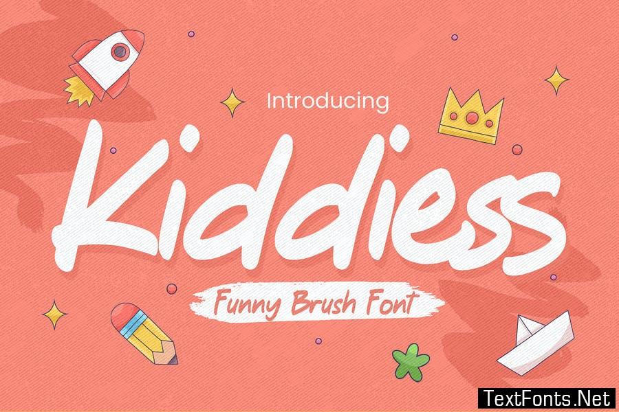 Kiddiess - Funny Brush Font