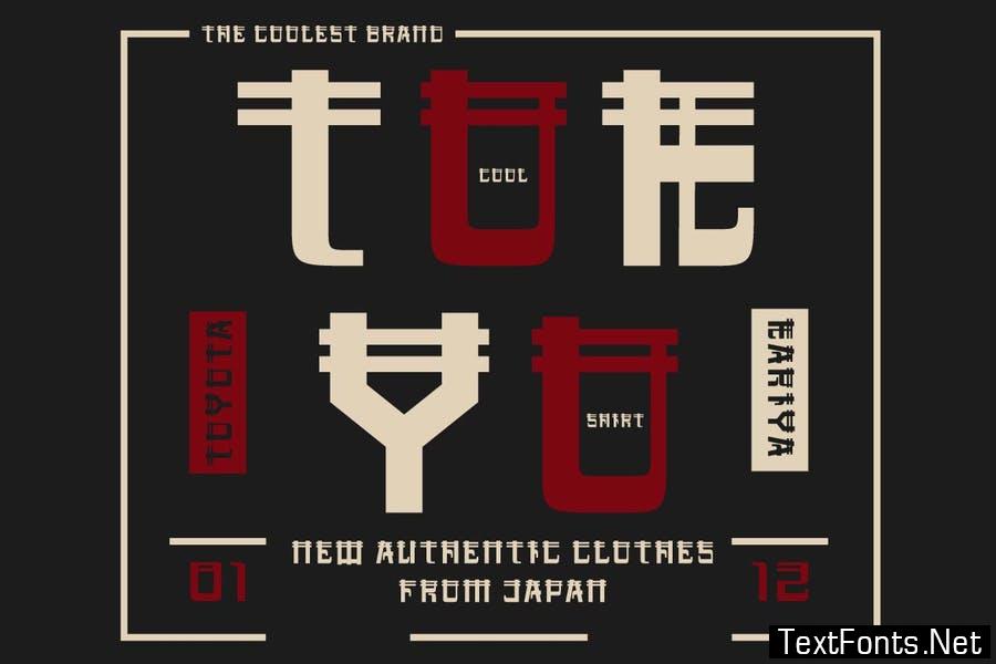 Kitetsu Faux Japanese Font