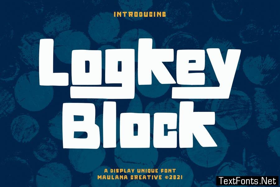 Logkey Block Display Unique Font