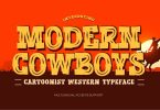 Modern Cowboys - Cartoonist Western Typeface Font