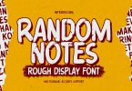 Random - Rough Display Font