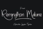 Remingthon Malvine Font