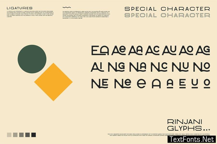 Rinjani Sans - Wide Stretch Typeface Font
