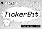 TickerBit retro pixel font