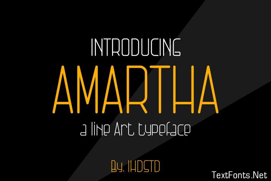 Amartha Line Art Typeface Font