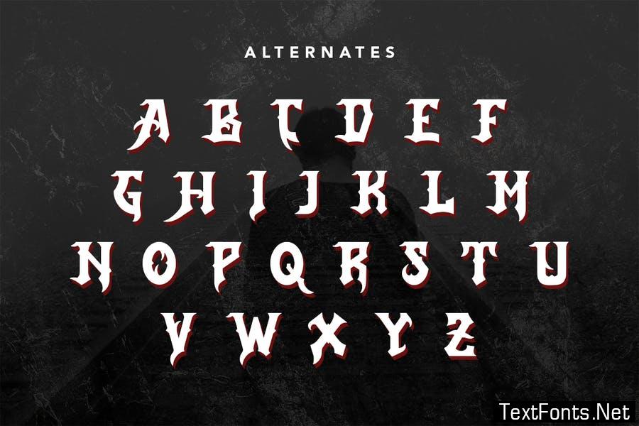 Anxiety Of Sadness - Blackletter Display Font