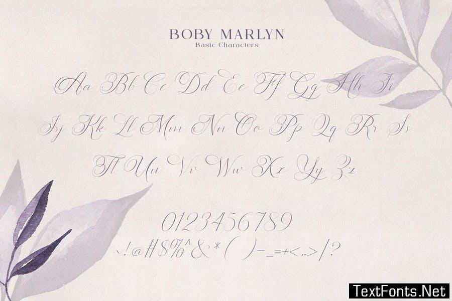 Boby Marlyn Script Font