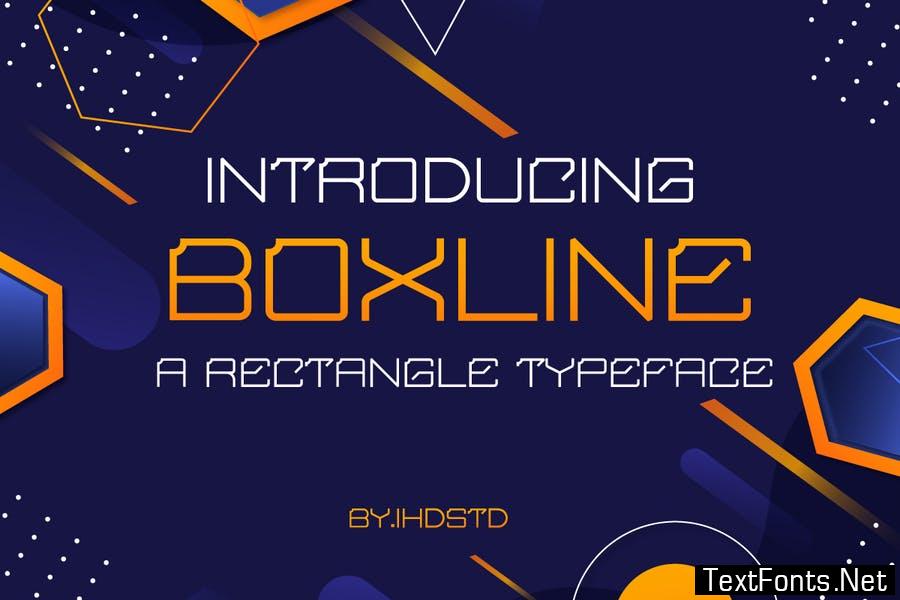 Boxline Rectangle Typeface Font