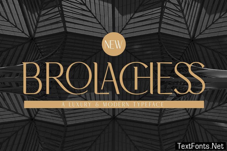 Brolachess - Luxury Ligatures Serif Font