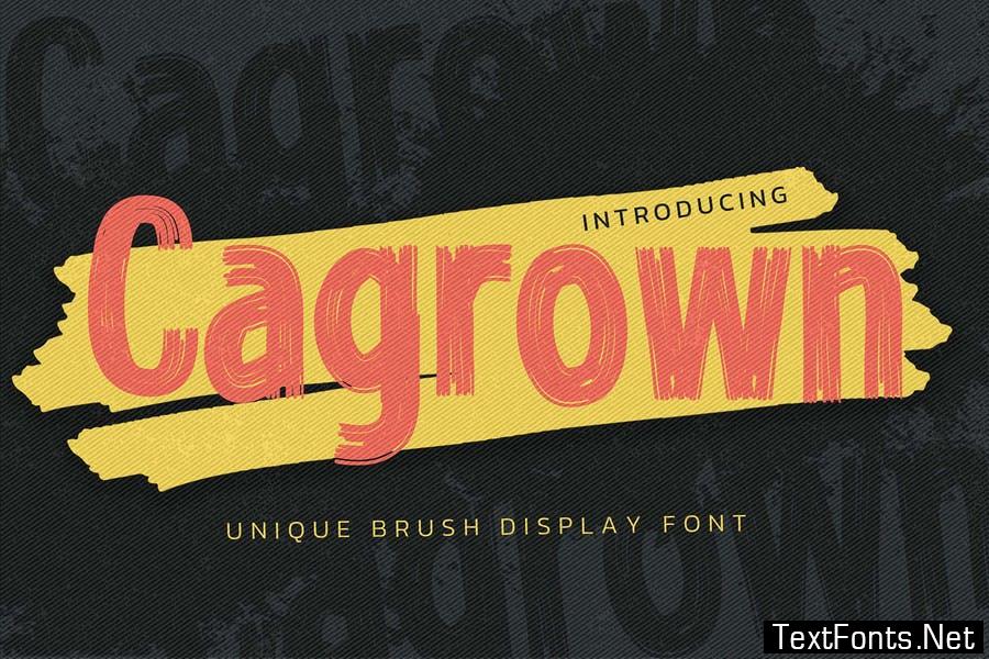 Cagrown - Unique Brush Display Font