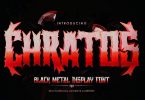 CHRATOS - Black Metal Display Font
