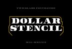 Dollar Stencil Font
