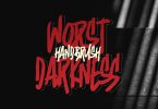 DS Worst Darkness - Handbrush Font
