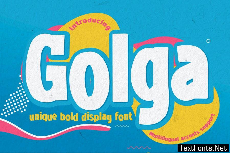 Golga - Unique Bold Display Font