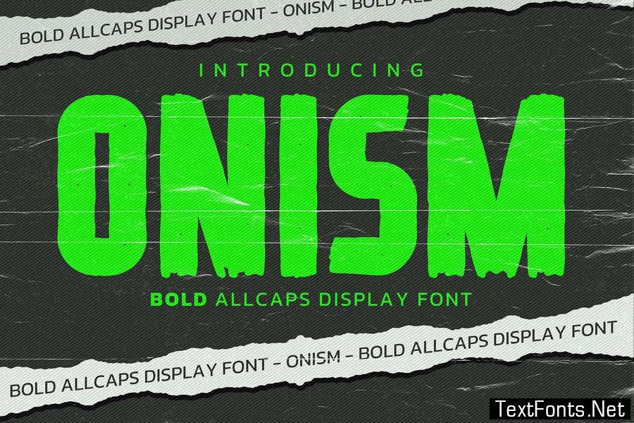 Onism - Unique Display Brush Font