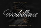Overbillions - Authentic brush script Font