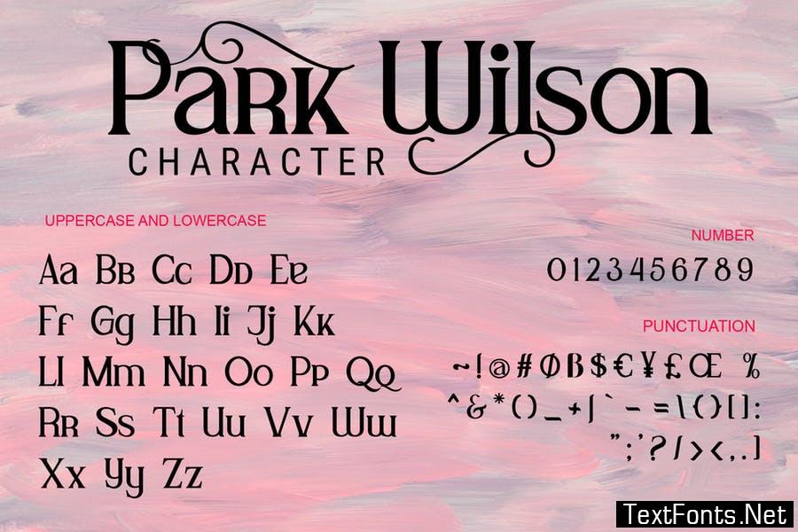 Park Wilson - Serif Decorative Font