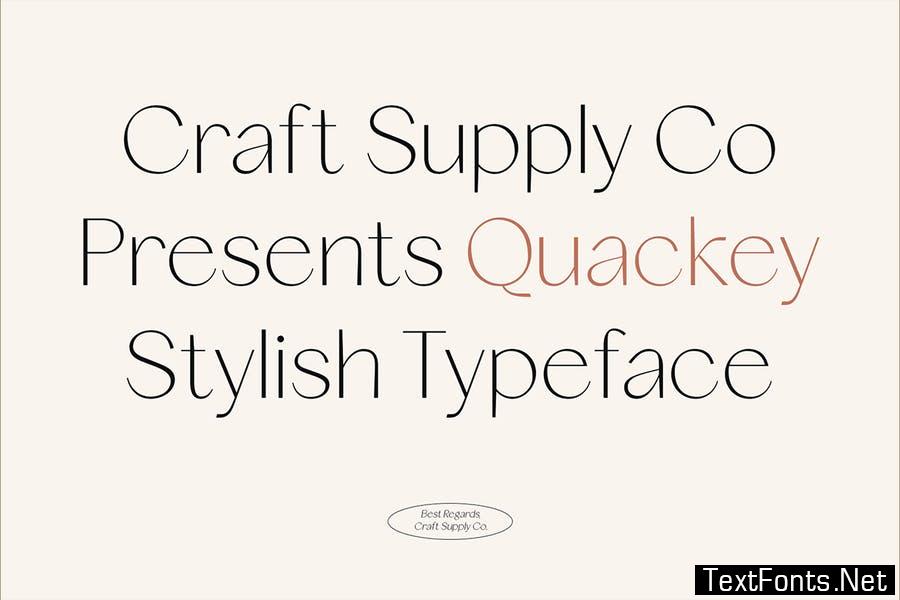 Quackey - Stylish Typeface Font