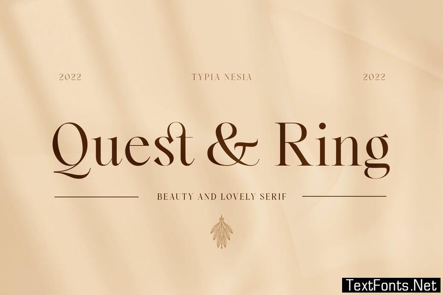 Quest and Ring - Beauty and Lovely Serif Font
