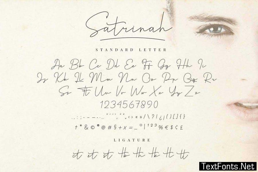 Satrinah Signature Font