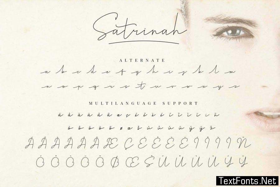 Satrinah Signature Font