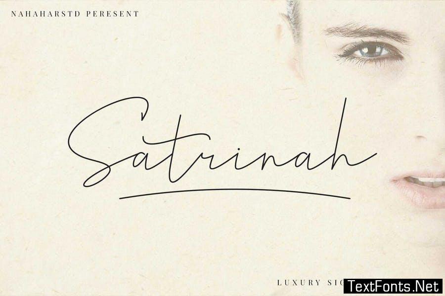 Satrinah Signature Font