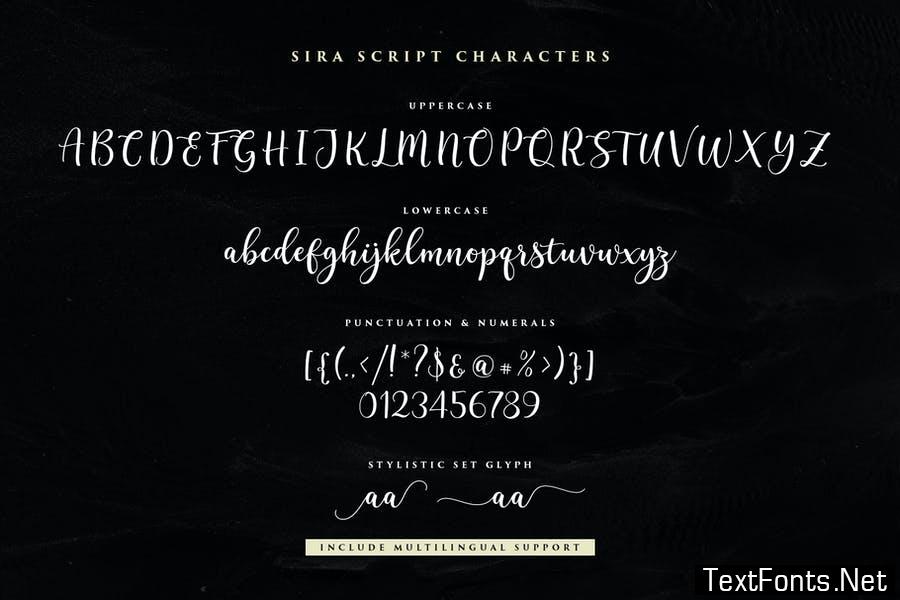 Sira Modern Script Font