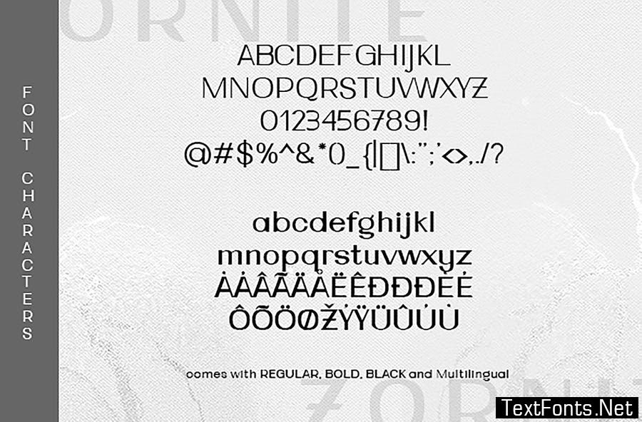 Zornite - Modern Sans Serif Font