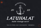 Latuhalat - Italic Vintage Serif Font