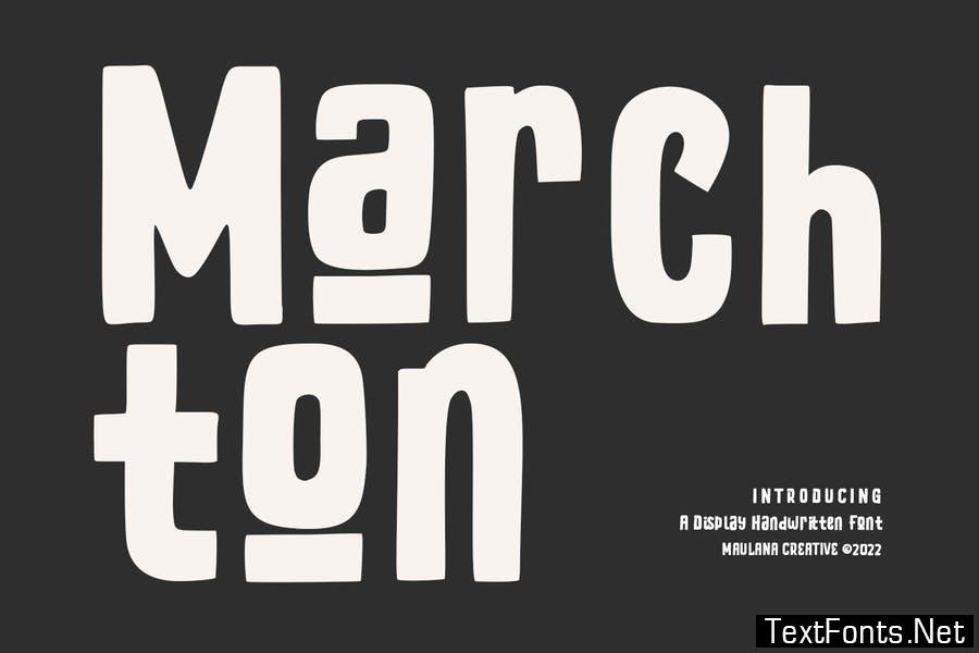 Marchton Display Handwritten Font