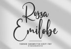 Rossa Emilobe Feminine Handwritten Script Font