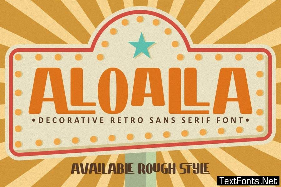 Aloalla - Decorative Retro Sans Font