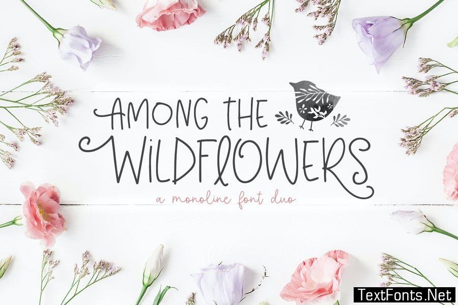 Among The Wildflowers Font Duo