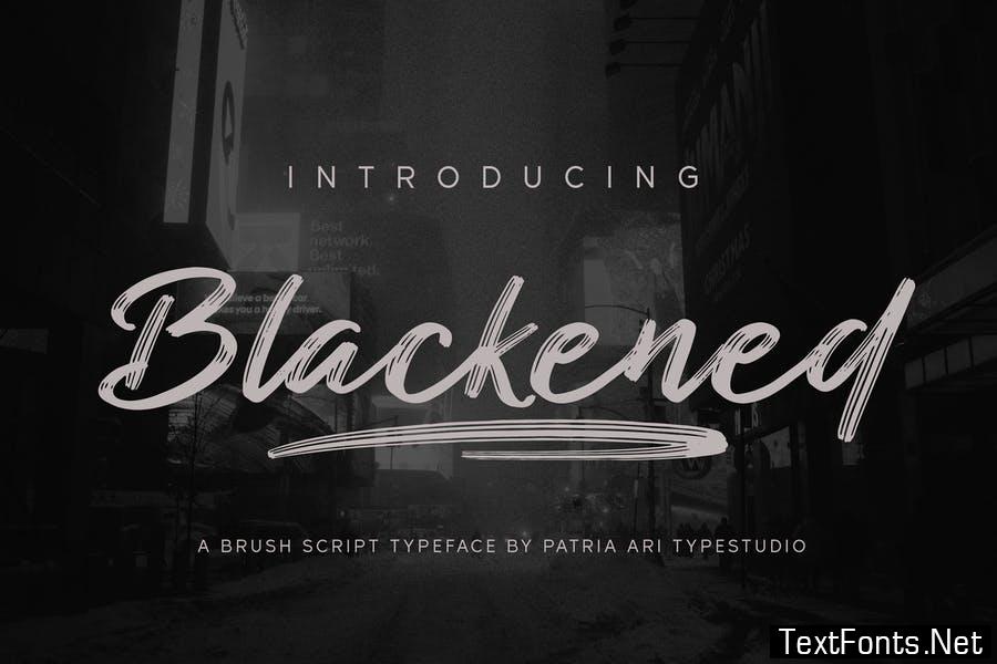 Blackened Font