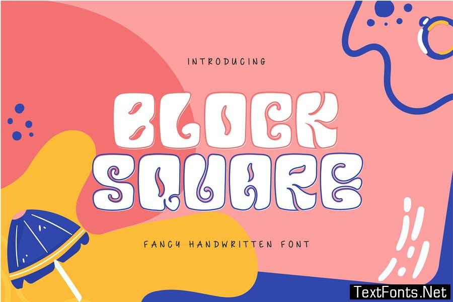 Block Square | Fancy Handwritten Font