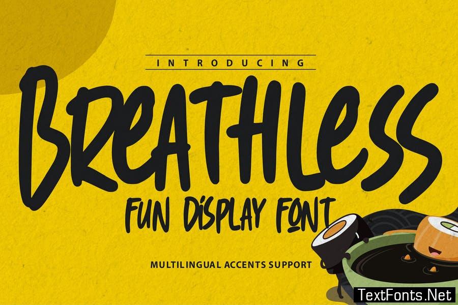 Breathless - Fun Display Font
