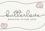Butterlove monoline font