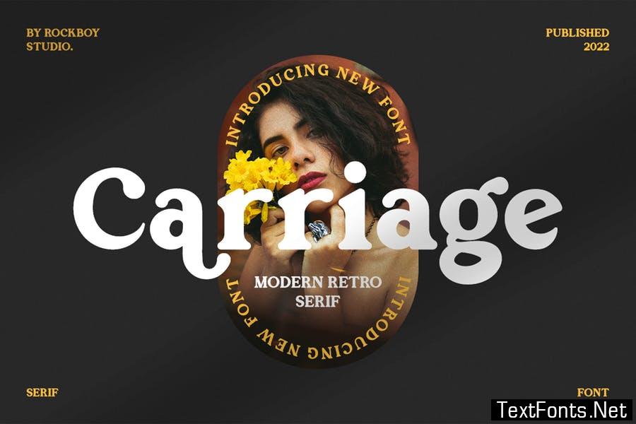 Carriage - Modern Retro Serif Font