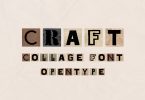 Craft Collage Bitmap Font