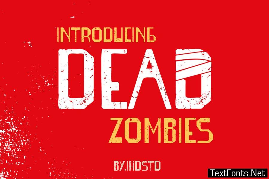 Dead zombies Display typeface Font