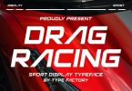 Drag Racing - Sport Display Typeface Font