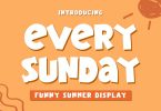 Every Sunday - Funny Summer Display Font