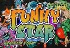 Funky Star - Graffiti Font