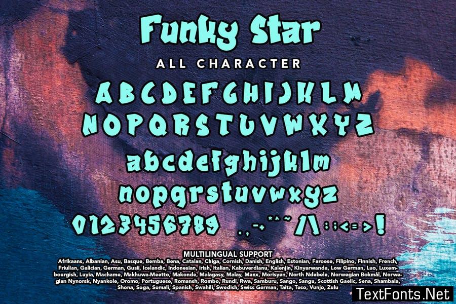 Funky Star - Graffiti Font