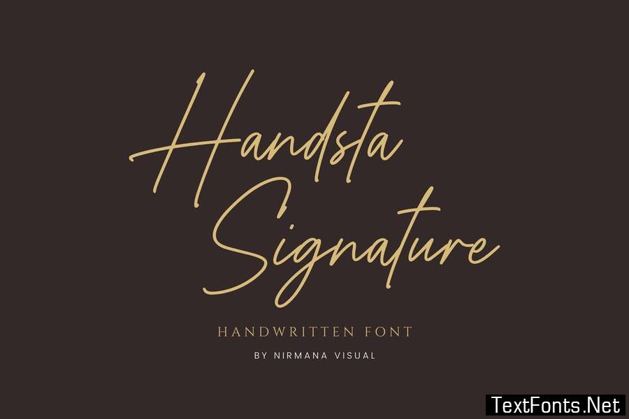 Handsta Signature - Logo type Font