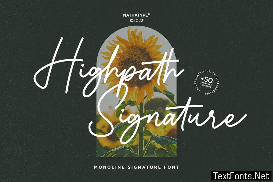 Highpath Siganture Font