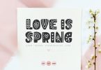 Love Is Spring Hand Drawn Font