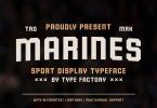 Marines - Sport Display Typeface Font