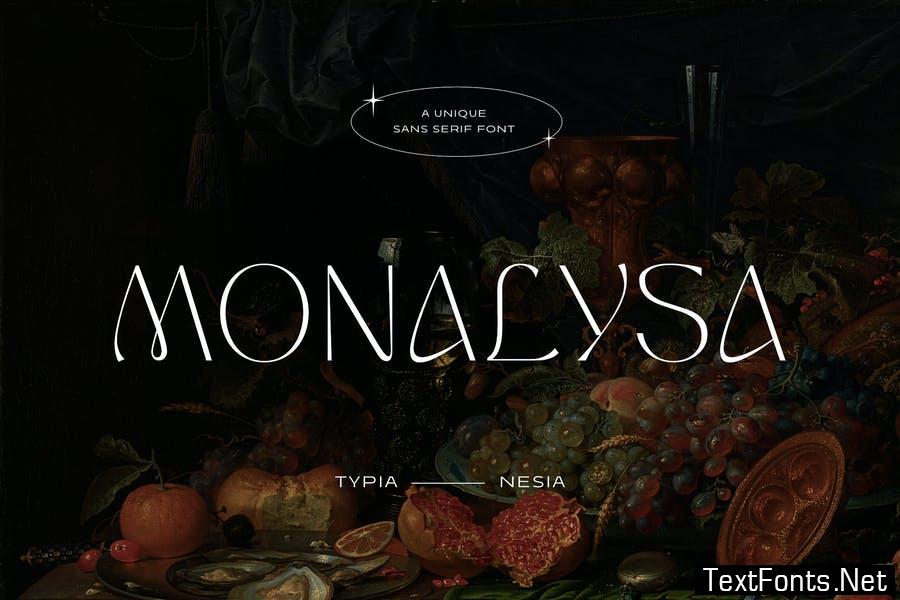 Monalysa - Unique Modern Display Sans Serif Font