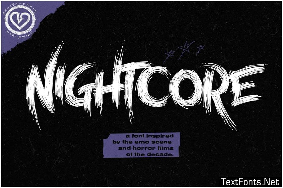 Nightcore - Emo Horror Font